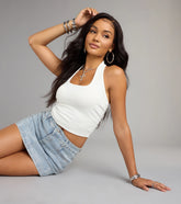 Shimmer And Stun Rhinestone Denim Skort